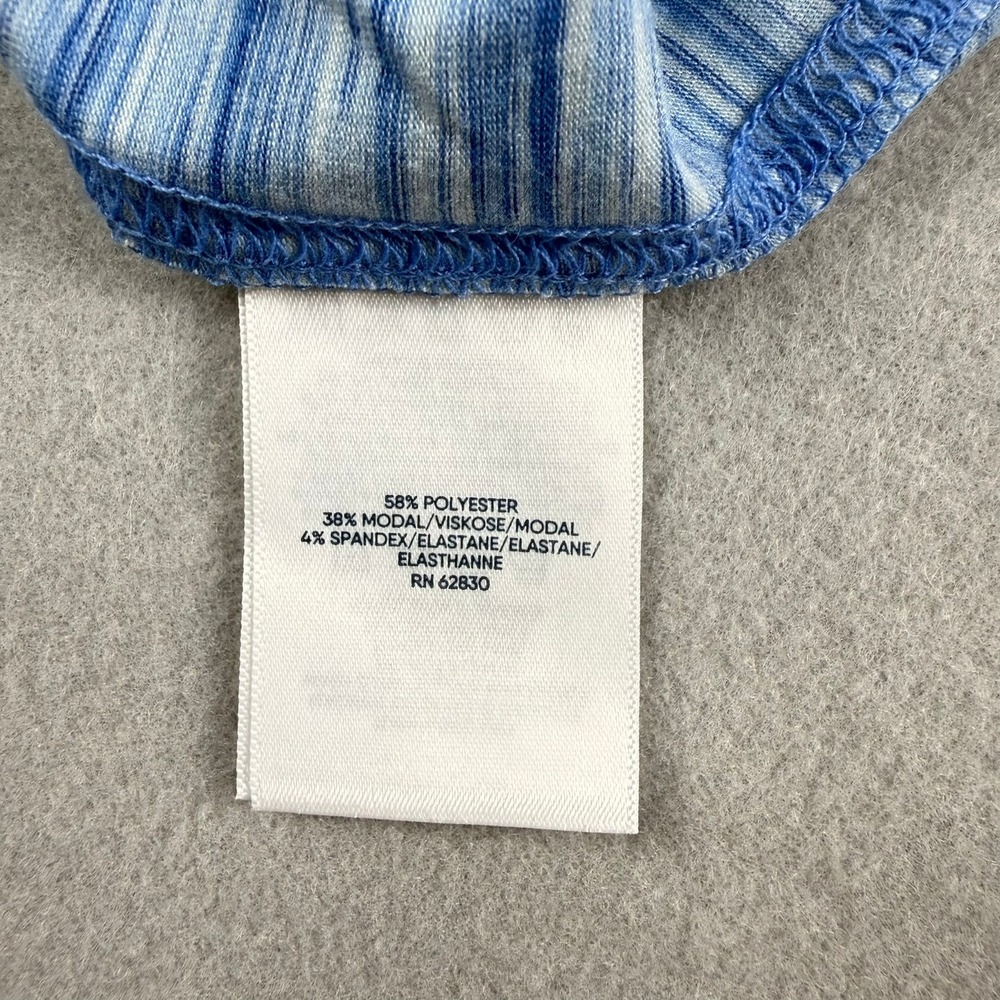 Lands End Womens XXS Tank Top Polyester Modal Blue Space Dye Athletic Casual Gym - Picture 6 of 7